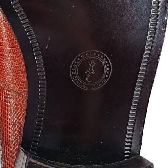 NEW Exotic Teju Lizard Monk Strap Loafers Mens 11.5 PALOMINO Dress Shoes Mexico - Picture 10 of 14